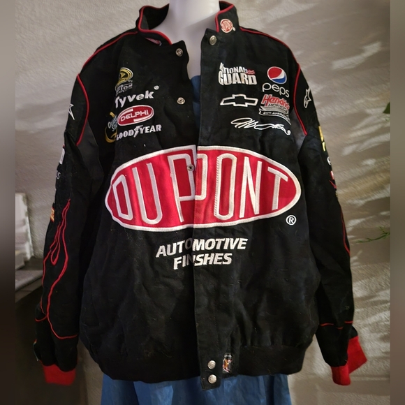 JH Design Nascar Dupont Jeff Gordon Black w/ Flame Jacket - Picture 1 of 9